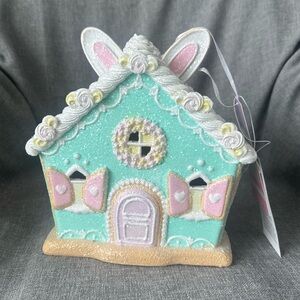 Sweet Treats LED Pastel Easter Bunny Ears Gingerbread House